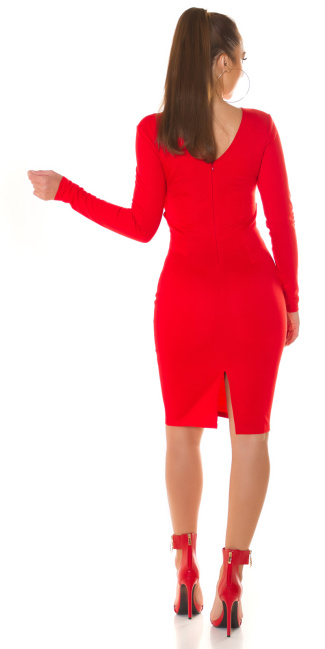 dress with cut outs Red